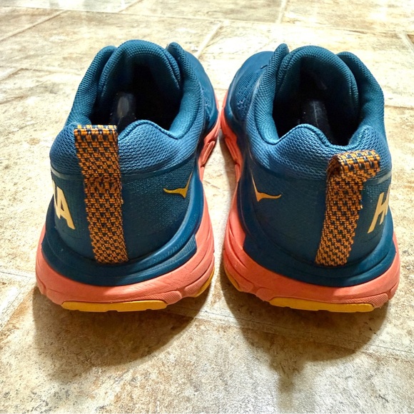 Hoka One One Challenger ATR 6 GTX Womens 11B Trail Running Shoes Blue/Orange - Picture 10 of 11